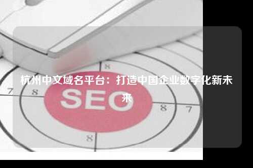杭州中文域名平台：打造中国企业数字化新未来