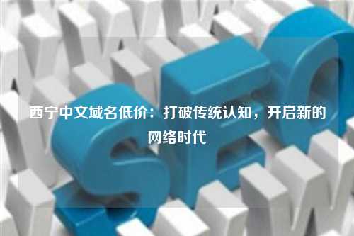 西宁中文域名低价：打破传统认知，开启新的网络时代