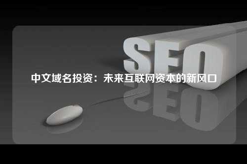 中文域名投资：未来互联网资本的新风口