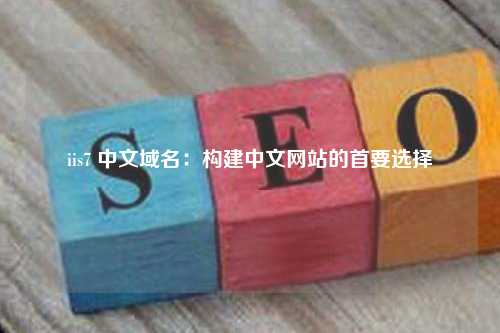 iis7 中文域名：构建中文网站的首要选择