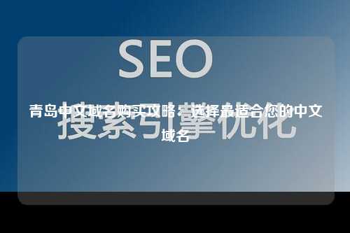 青岛中文域名购买攻略：选择最适合您的中文域名