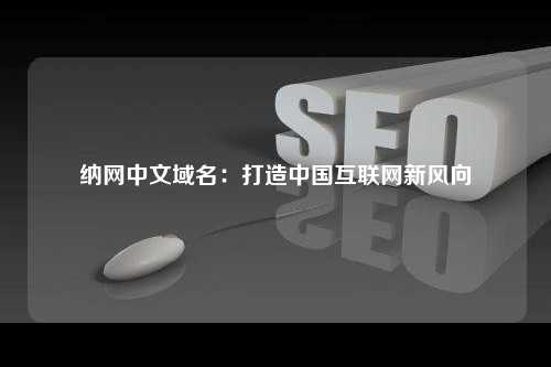 纳网中文域名：打造中国互联网新风向