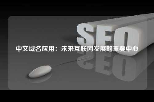 中文域名应用：未来互联网发展的重要中心