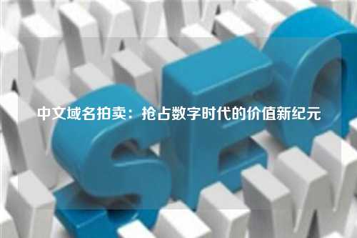 中文域名拍卖：抢占数字时代的价值新纪元