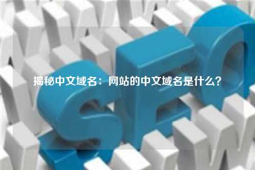 揭秘中文域名：网站的中文域名是什么？
